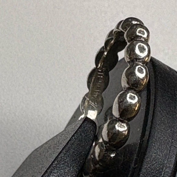 Sterling Silver Beaded Band Ring, 6.75 - Picture 2 of 4